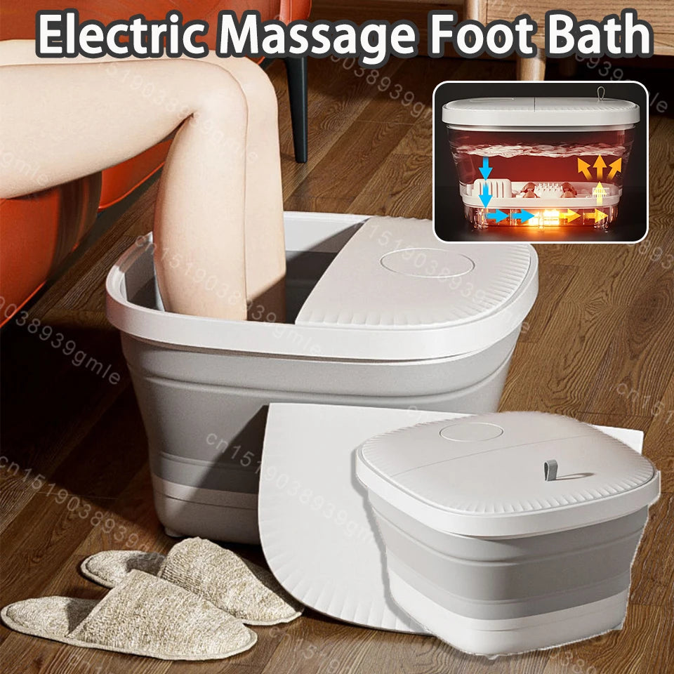 Foot Soaking Spa Basin with Listed Heating and Massage, Basic Version, Bubble Style or Folding Version Options for Adult At-Home Foot Bath Routines