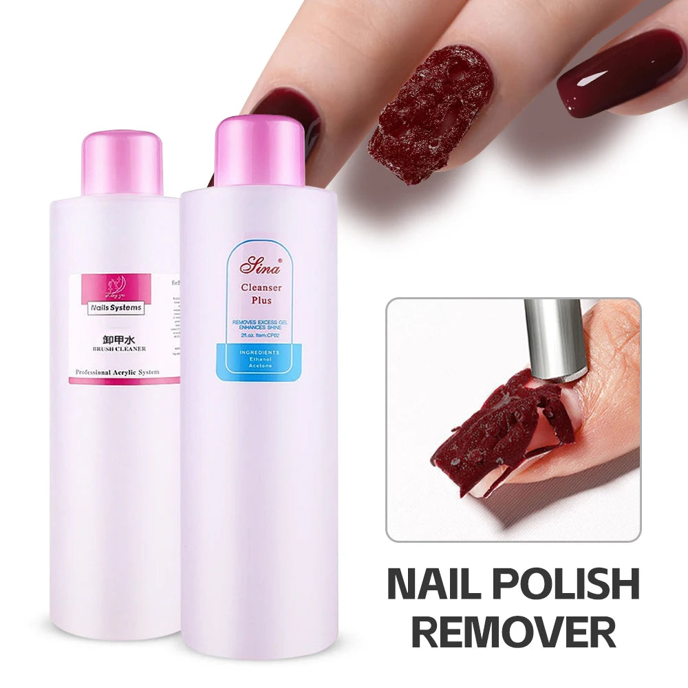 Nail Care Liquid Options with Listed 1000ml Reference, Gel Remover, Polish Remover, Nail Surface Cleaner or Brush Cleaner for Adult Manicure Supplies