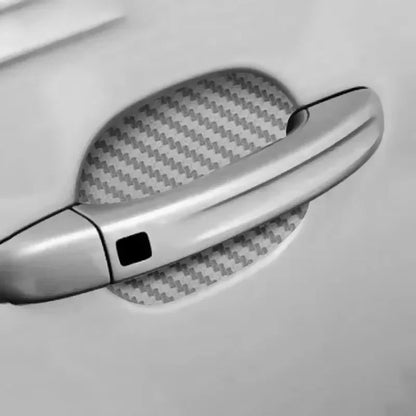 Car Door Handle Protection Stickers in Nine Colors, Four-Piece Adhesive Exterior Cover Set with Listed 8.5 x 6.8cm Size for Handle-Area Styling