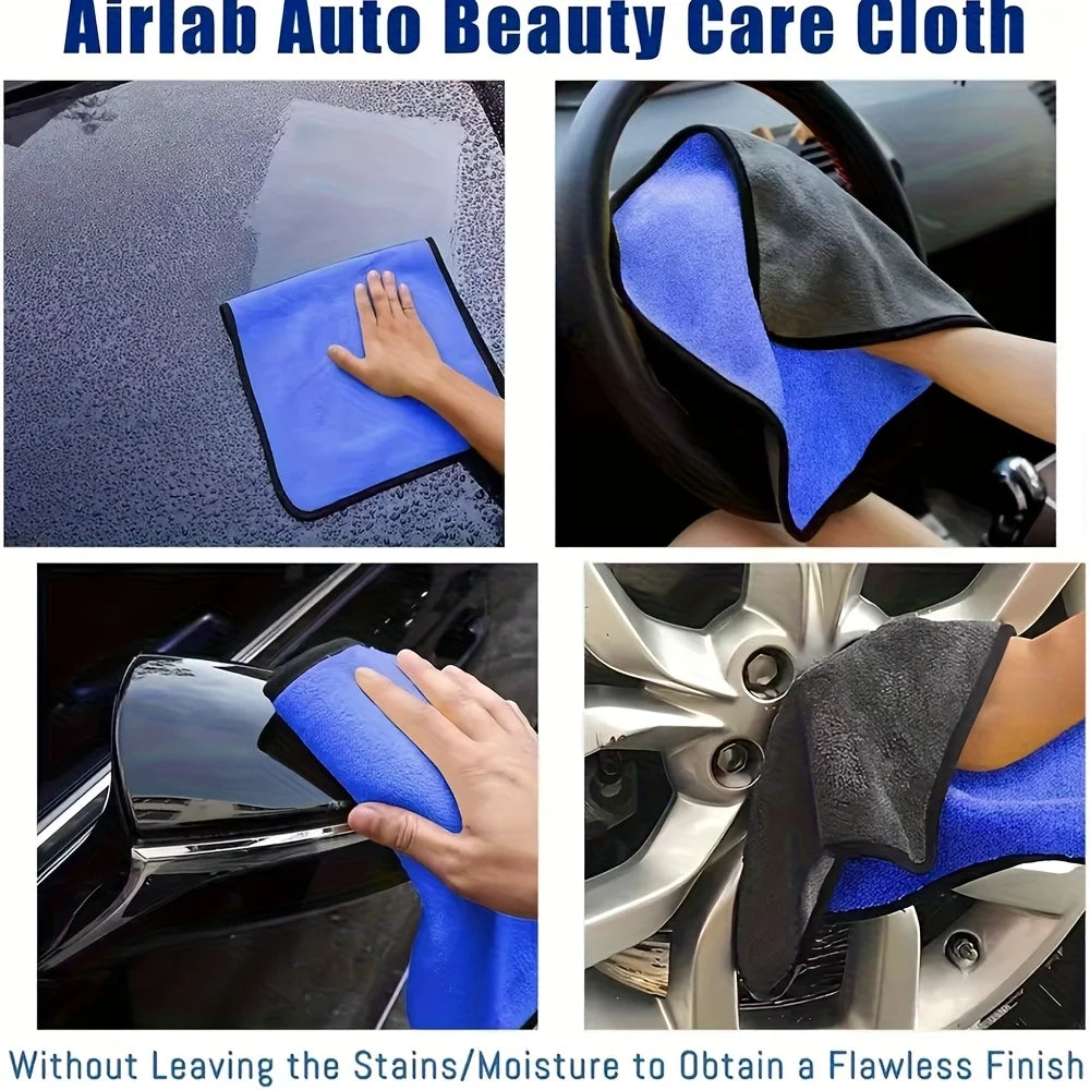Auto Detailing Microfiber Towels, Car Washing and Drying Cloths in 1, 3, 5, 6 or 10-Piece Options for Routine Vehicle Care and Father's Day Gift Ideas