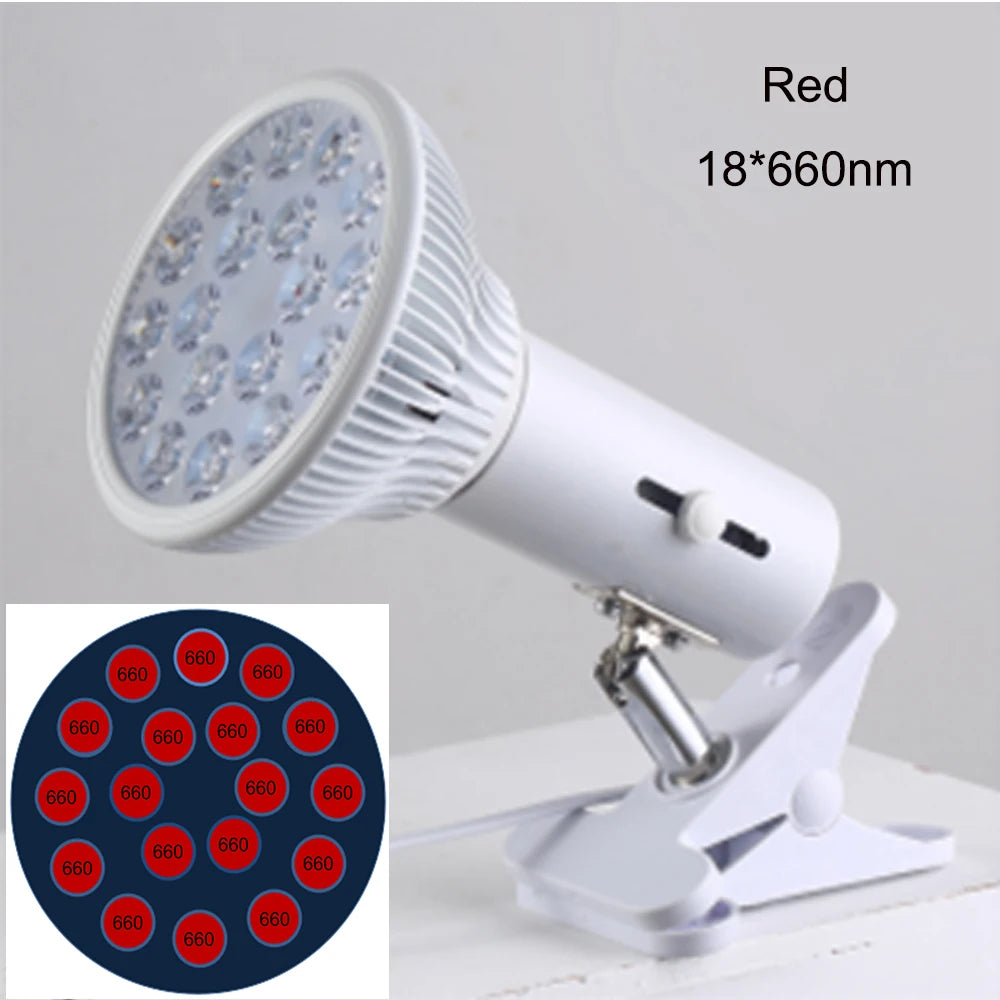 E27 Red LED Bulb with Listed 18 LEDs and Separate 630nm or 660nm Options, PAR38 Style Bulb-Only or US, EU, UK and AU Stand Packages for Adult Personal Care Selection