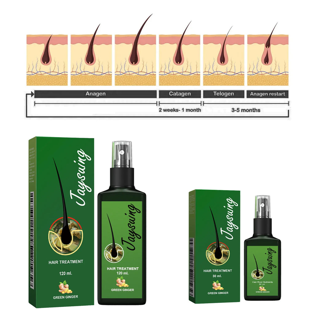 Ginger Scalp Care Spray for At-Home Hair and Scalp Massage Routines, with 30ml and 120ml Size Choices plus a Two-Piece Option