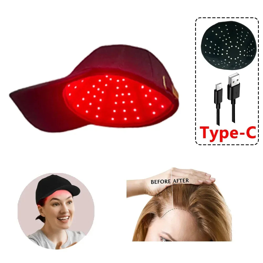 USB-Powered Red Light Scalp Cap with 96 Listed LEDs, 660nm and 850nm Wavelengths, Three Timer Settings and Separate Light Panel Option