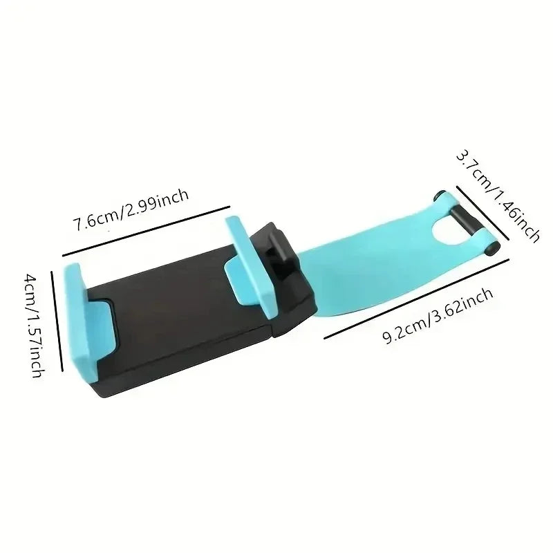 Steering Wheel Phone Holder for Parked Use, Telescopic Hook Clip with Soft Pads for Devices 50–80mm Wide and 6–18mm Thick in Five Colors