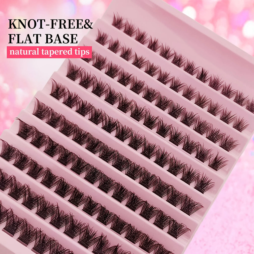 D Curl Lash Clusters, Reusable False Eyelashes with 8–16mm Mixed Lengths, 0.07mm Thickness and Soft Lightweight Bands in G01, A01 or A02 Styles
