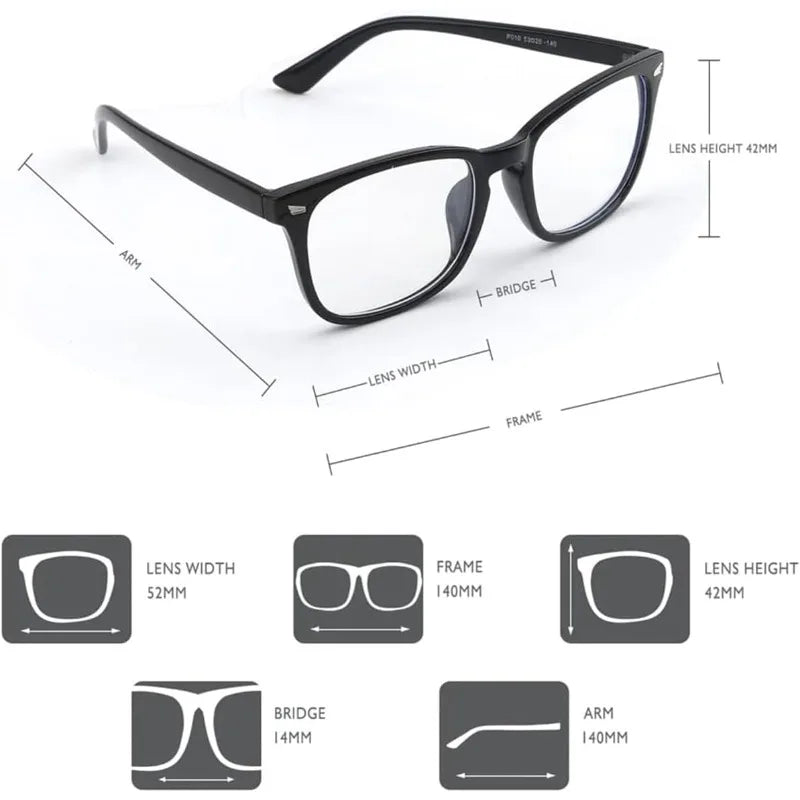 Screen Routine Fashion Glasses for Men and Women, 2PCS WB Eyewear Option for Computer Desks, Gaming Setups and Everyday Office Outfits