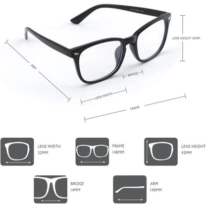 Screen Routine Fashion Glasses for Men and Women, 2PCS WB Eyewear Option for Computer Desks, Gaming Setups and Everyday Office Outfits