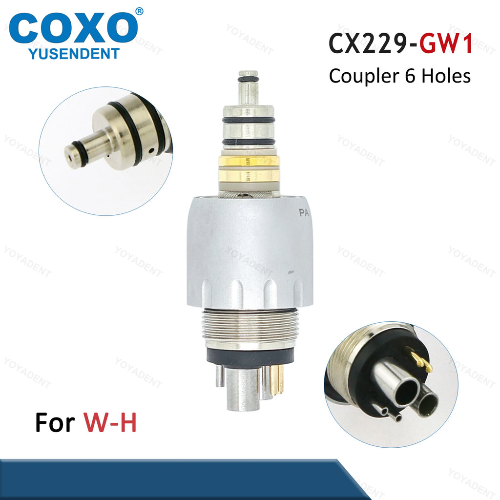 High Speed Dental Turbine Handpiece and Replacement Part Options by COXO YUSENDENT, H15 H16 H05 Models with Coupler, Rotor and Bulb Selections