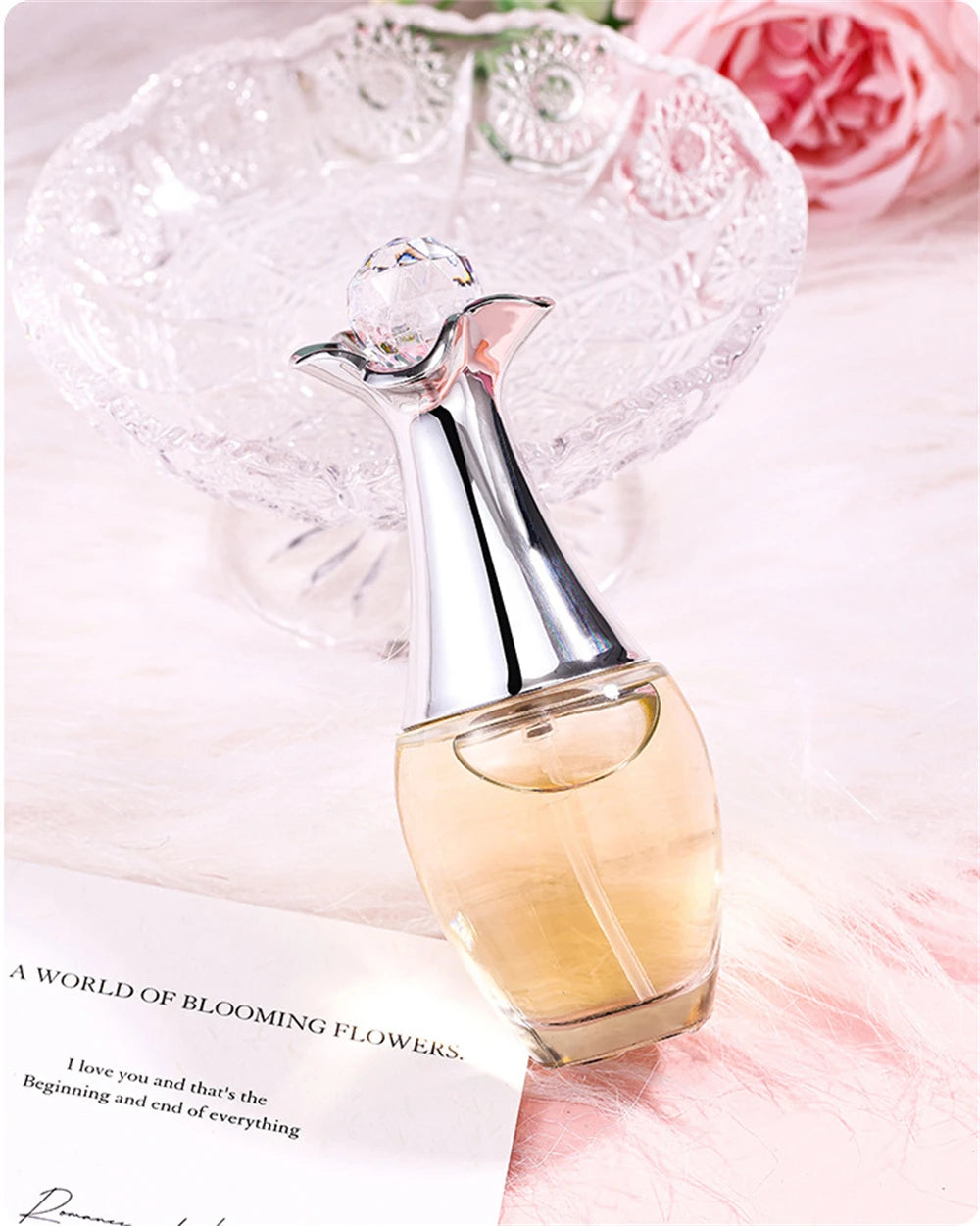 Women's Floral Perfume Gift Set, Fragrance Spray with Four-Piece Gift Box Wording and 100ml Option Label for Daily Scent Routines and Personal Gifting