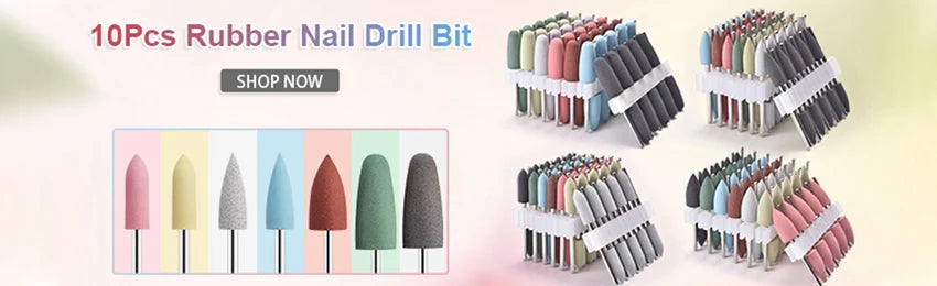 Diamond Nail Drill Bits, Listed 10-Piece Milling Accessories with 2.35mm Shanks, A-Series and Grade-Labeled Options for Professional Electric Manicure Filing