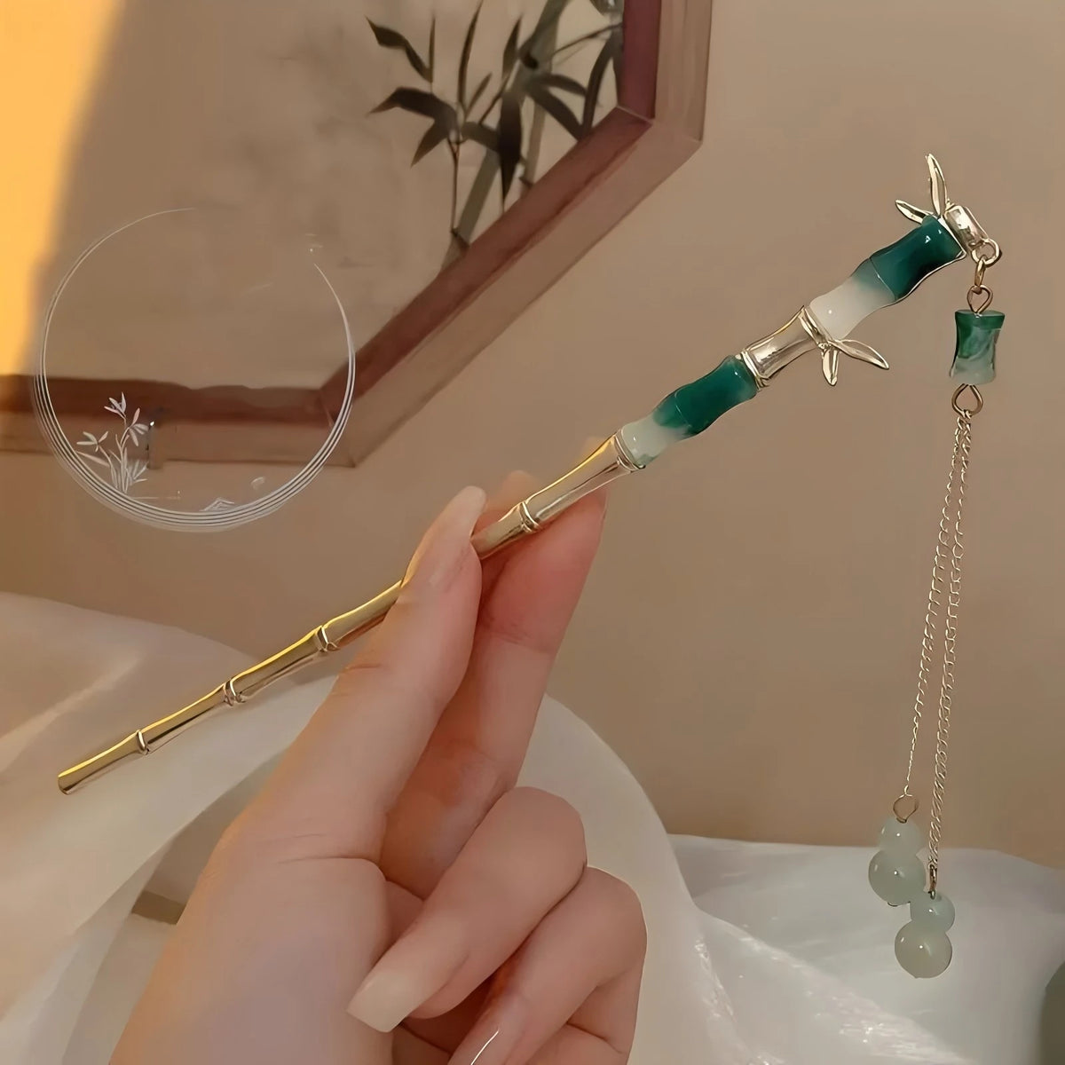 Tassel Hair Stick for Women, Chinese-Style Floral Alloy Hairpin with Single and 6-Piece Options for Buns, Wedding Updos and Everyday Hairstyles