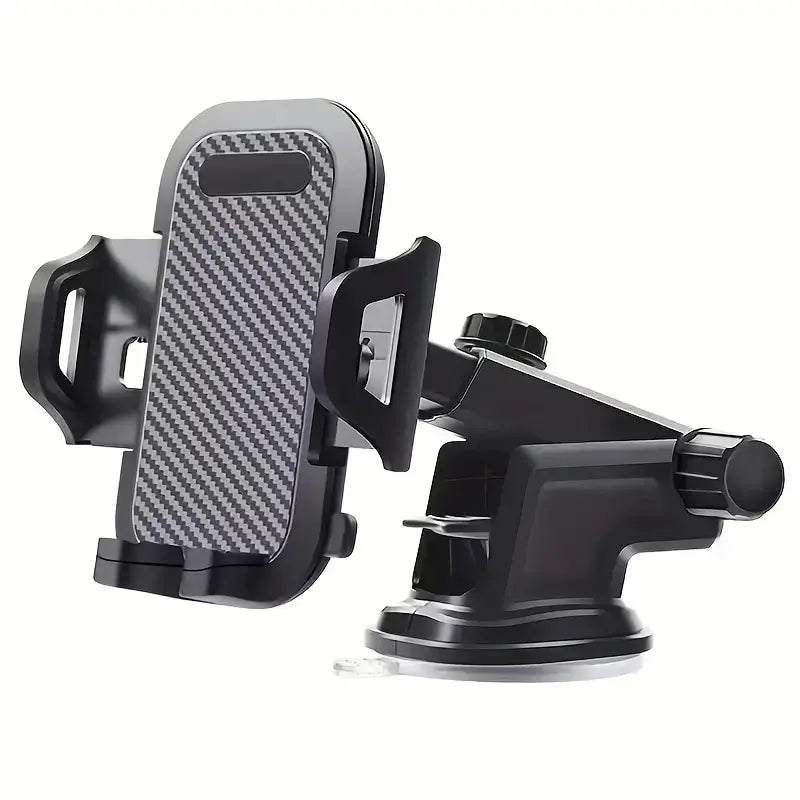 Suction Cup Car Phone Mount for Compatible Dashboard or Windshield Placement, Adjustable Smartphone Holder with Separate Air Vent Style Option