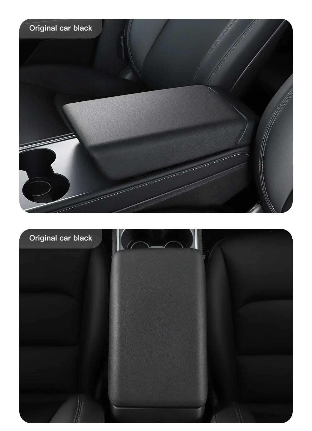 Center Console Armrest Cover with TPE and TPU Material Options, Stripe and Wavy Grain Styling for Select Tesla Model 3 Highland and Model Y Juniper Interiors