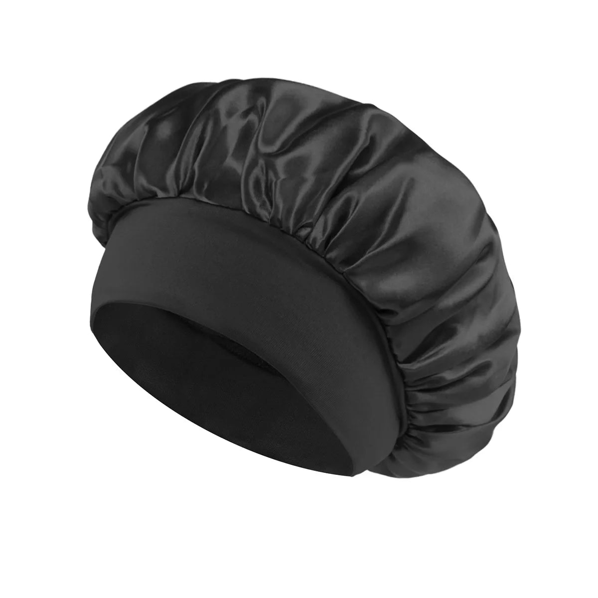 Satin Hair Bonnet with Wide Elastic Band, Single Sleep Cap in Thirteen Colors for Long or Short Hair, Nighttime Routines, Makeup and Face Washing