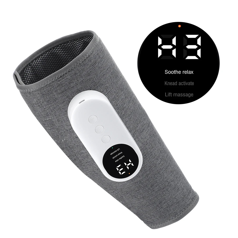 Heated Calf Compression Massager with Three Heat Settings, Three Massage Modes and Intensities, 2000mAh Battery and USB-C Charging in Single or Pair Options