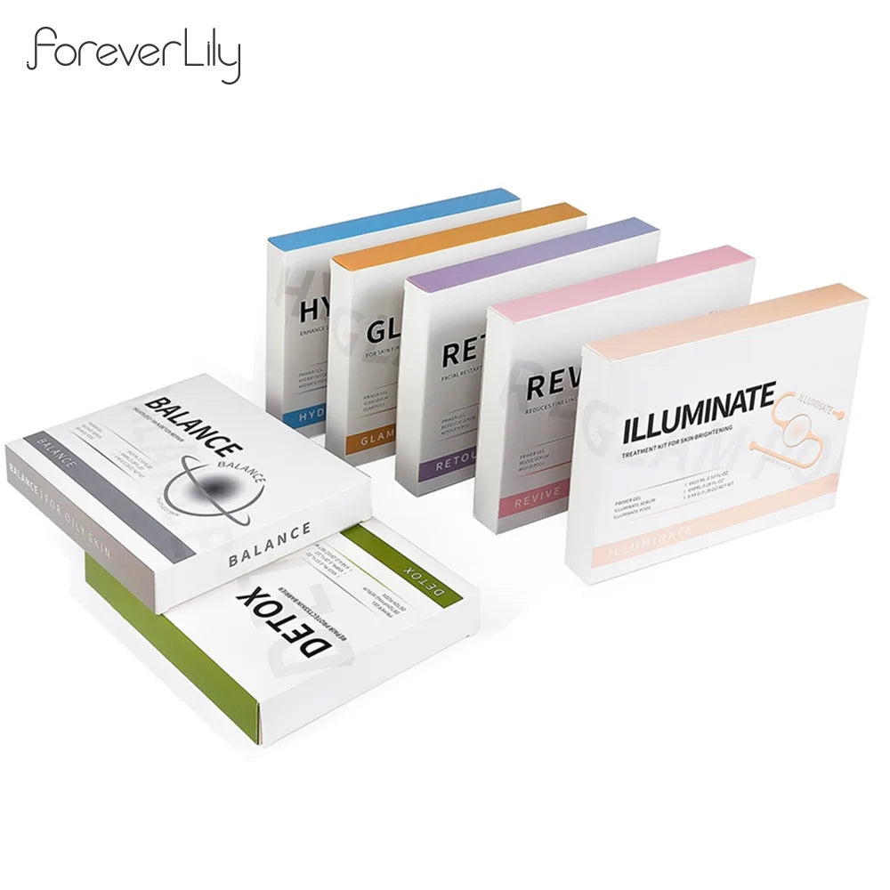 Glam Facial Pod and Capsule Gel Options for Compatible Aqua Bubble Devices, Seven Numbered Type Selections and a Separate Facial CO2 Machine Option