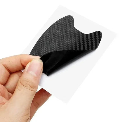 Car Door Handle Protection Stickers in Nine Colors, Four-Piece Adhesive Exterior Cover Set with Listed 8.5 x 6.8cm Size for Handle-Area Styling