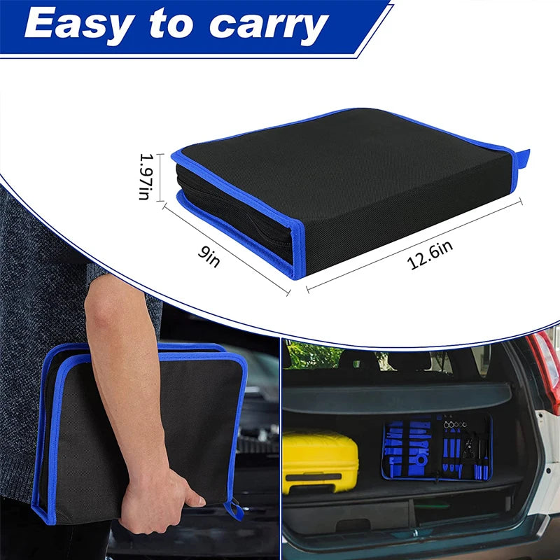 Car Panel Removal Tool Kit with 5, 11 or 41-Piece Options in Red or Blue, Manual Tools for Audio Surrounds, Door Panels, Moldings and Dashboard Trim