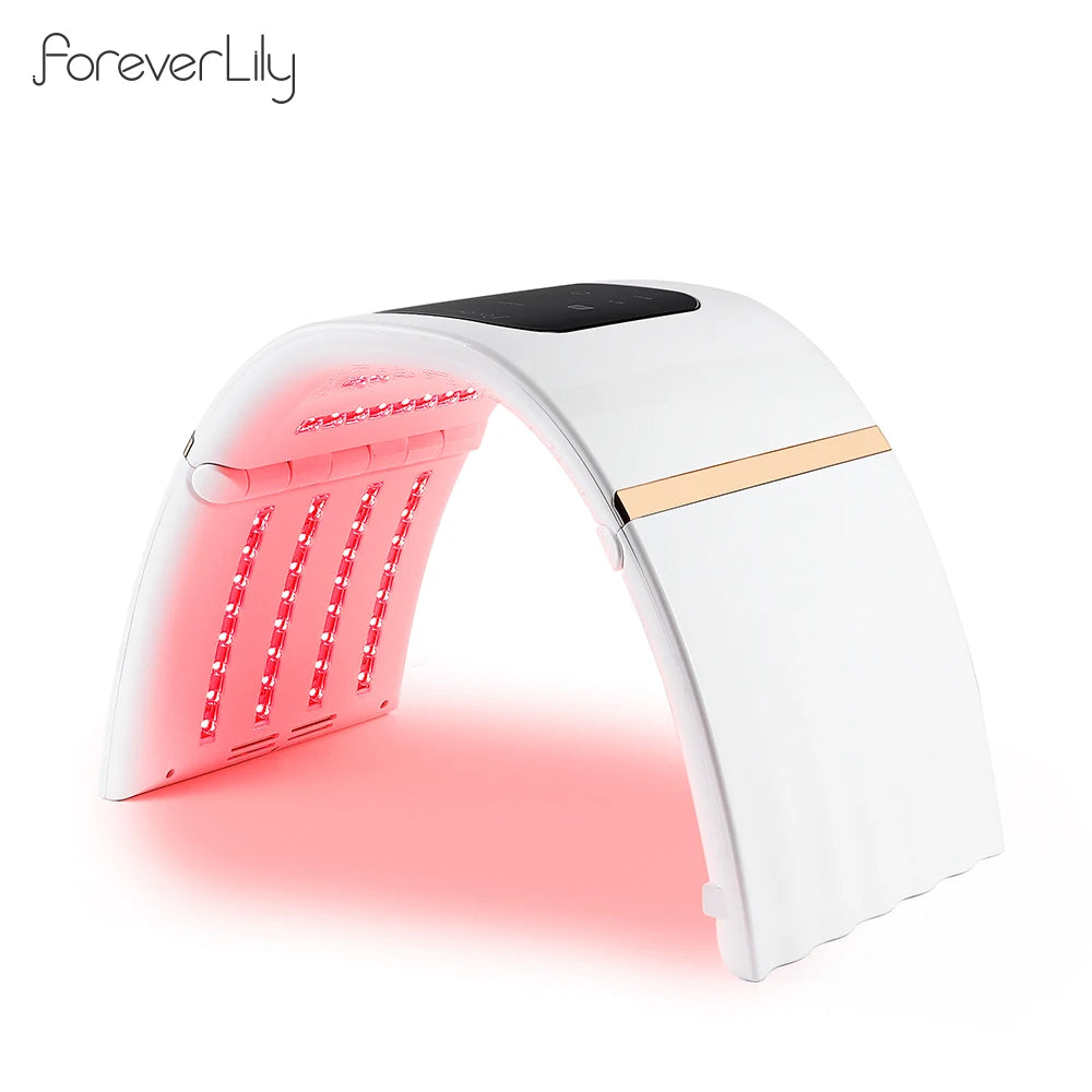 LED Beauty Light Machine with Foldable Face and Body Design, Seven Color and Heating Model References, Eye Protection and Regional Plug Options