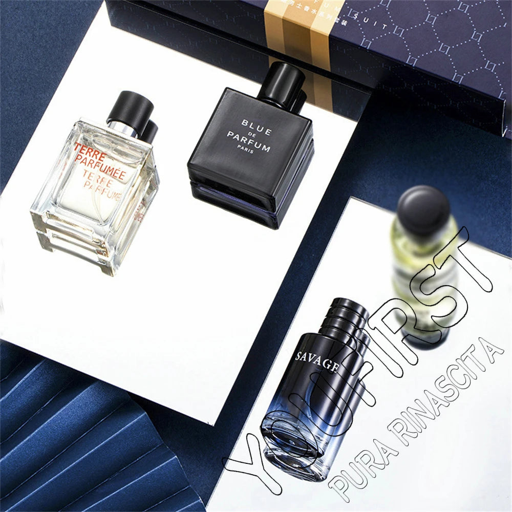 Mens Cologne Spray with 100ml Option Label and Floral Fruity Scent Reference, Gift Box and Four-Piece Set Wording for Personal Fragrance and Gift Selection