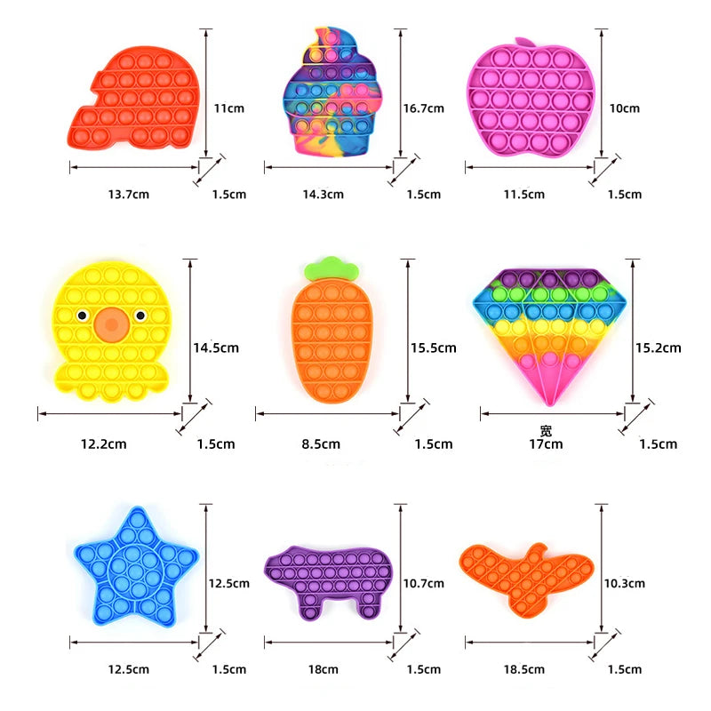 Random Fidget Toys Mystery Pack with Six Assortment Sizes, 3, 5, 10, 20, 30 or 50 Pieces of Surprise Play Items with Random Styles and Possible Duplicates