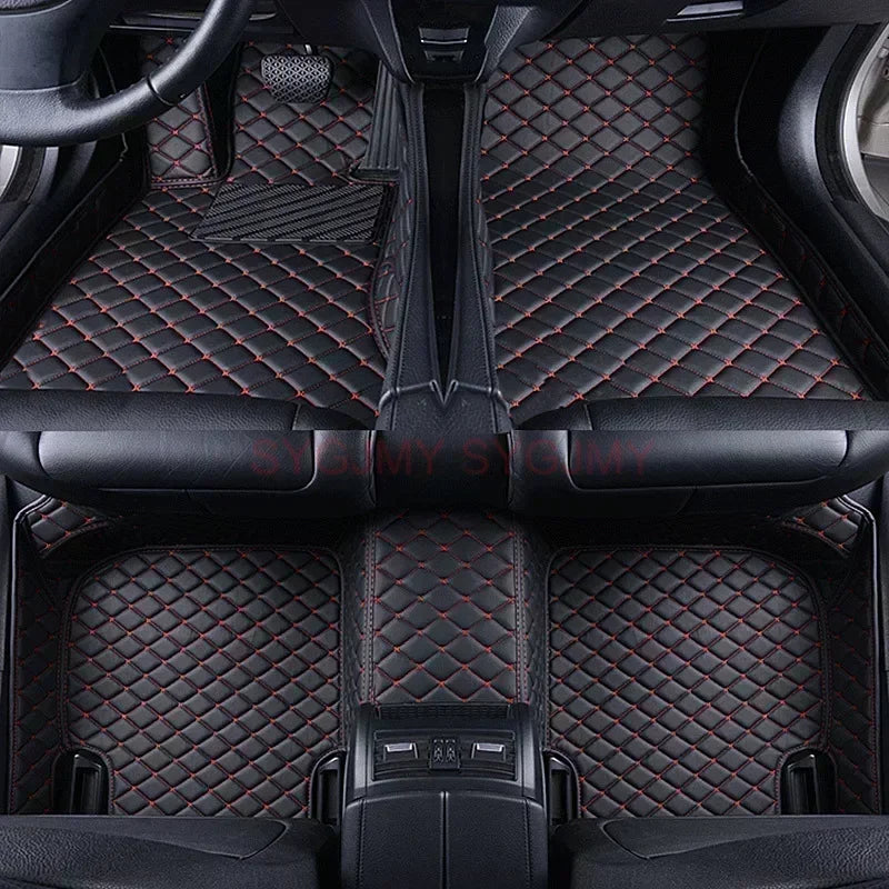 3D Car Floor Mats for Listed Renault Kadjar, Duster, Fluence and Koleos Configurations, Artificial Leather Cabin Covers with Black Single-Piece and Five-Seat Color Options