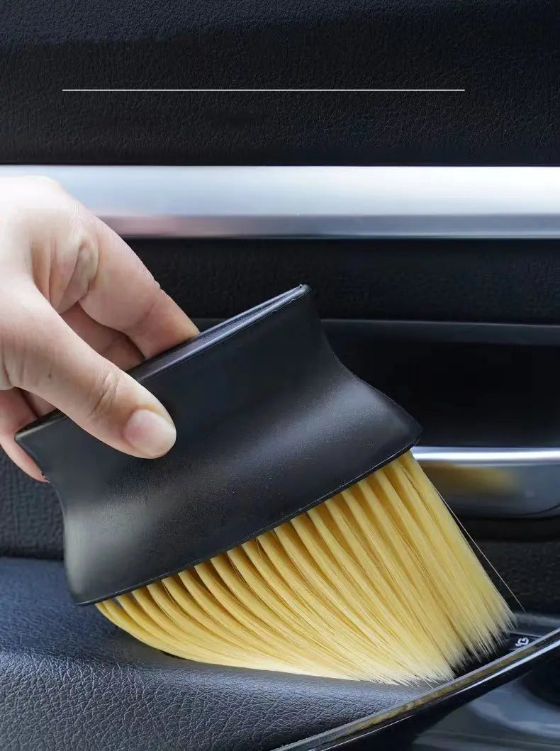 Car Interior Dusting Brush with Soft Bristles for Air Vents and Interior Gaps, Manual Auto Detailing Cleaning Tool in Option A for Routine Vehicle Care