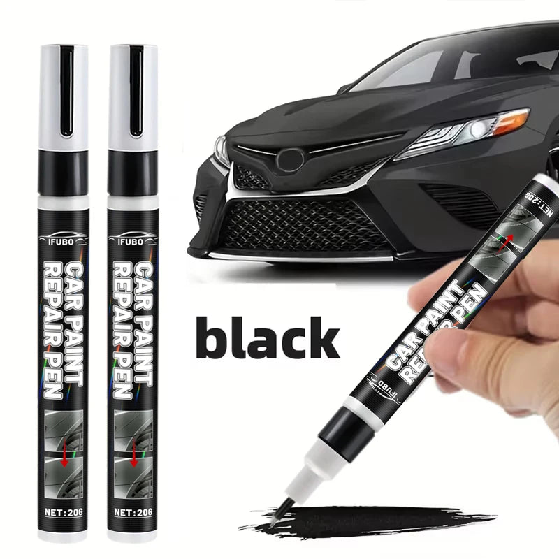 Car Paint Touch Up Pen for Small Cosmetic Paint Marks and Localized Automotive Detailing, WHITE Color Label and 1pc or 2pcs Quantity Selections