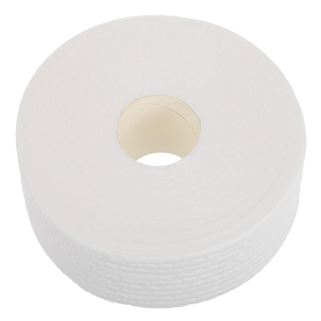 Pearl Pattern Nail Cotton Pad Roll in White with Soft Foldable and Absorbent Fabric References for Compatible Polish Removal and Home Salon Manicure Prep