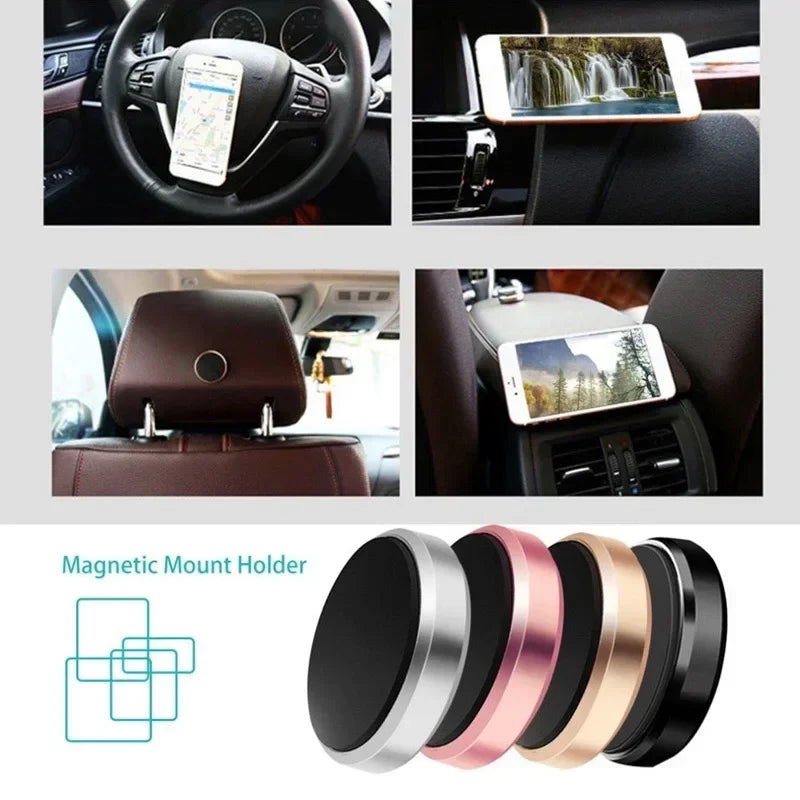Magnetic Car Phone Holder with Fixed or 360-Degree Rotating Model Options, Dashboard and Wall Mounting References in Black, Silver, Gold and Rose Gold
