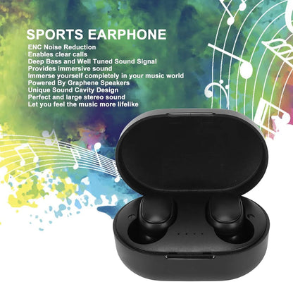 A6S Wireless Bluetooth Earphones, Bluetooth 5.0 Stereo Audio with Touch Control and Five Color Options for Compatible Phone Music and Everyday Calls