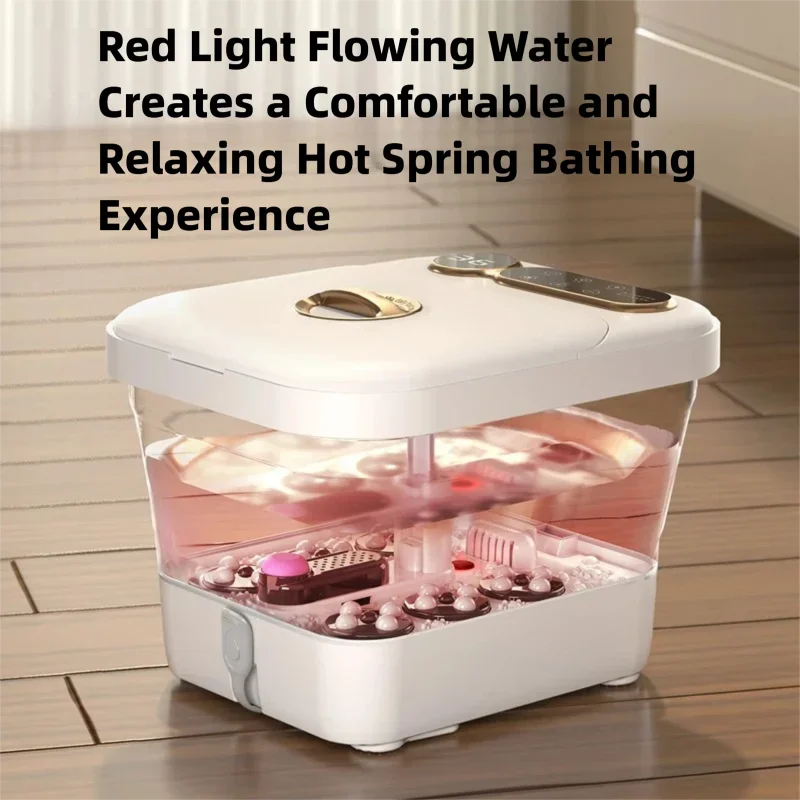 Heated Foldable Foot Spa H9802A with Listed Touch Controls, Temperature Settings and Detachable Roller Massage Plate for Home Foot Care, EU Plug Option