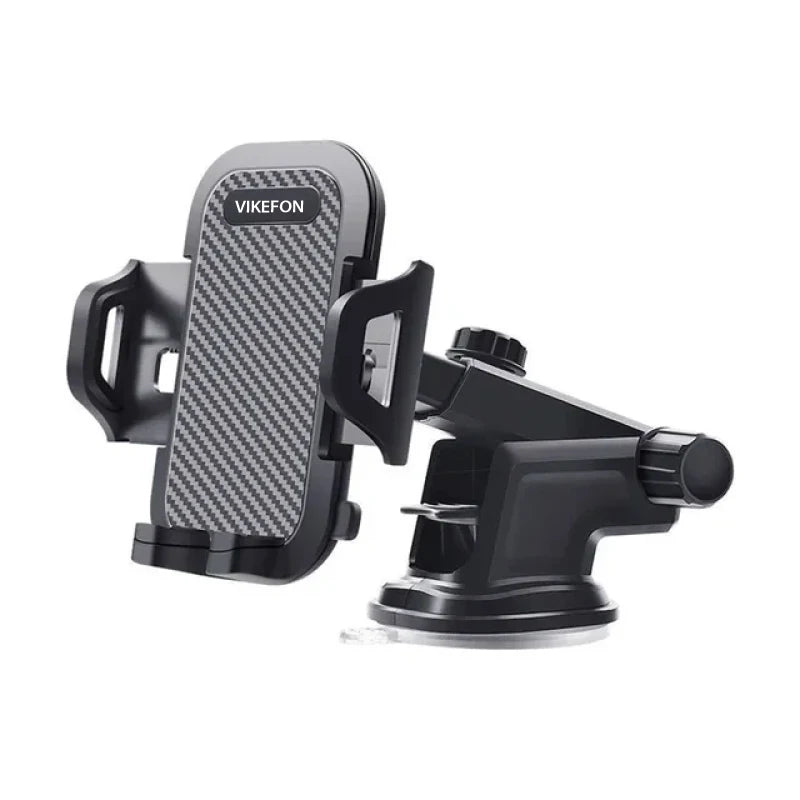 Suction Cup Car Phone Mount for Compatible Dashboard or Windshield Placement, Adjustable Smartphone Holder with Separate Air Vent Style Option