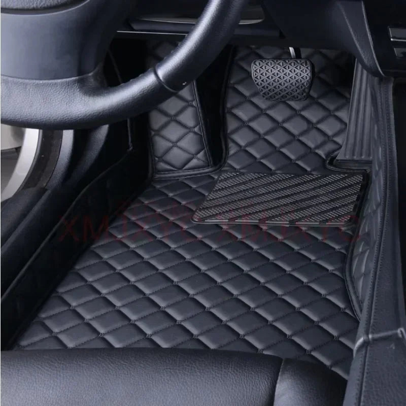 3D Car Floor Mats for Listed Renault Kadjar, Duster, Fluence and Koleos Configurations, Artificial Leather Cabin Covers with Black Single-Piece and Five-Seat Color Options