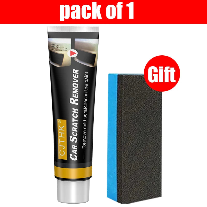 Car Scratch Remover Wax with Abrasive Polishing Compound for Mild Automotive Paint Marks, DIY Exterior Detailing Care in Single, Multi-Pack and Sponge Options