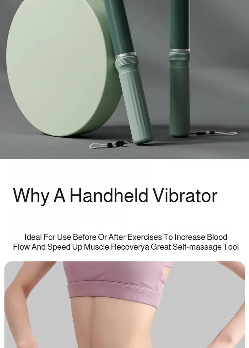 Extra Long Massage Stick for Yoga and Fitness Routines, Body Massage Tool with Back and Leg Stretching References for At-Home Relaxation