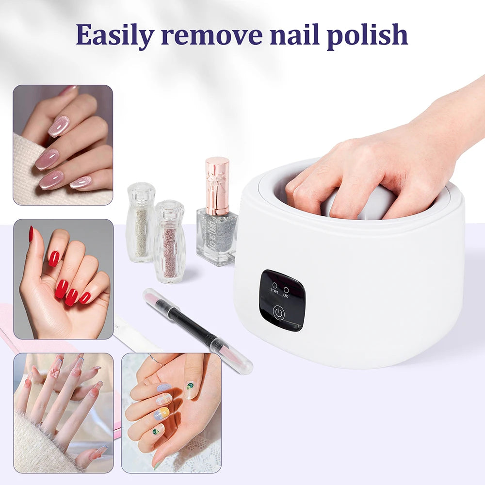 Electric Nail Soaking Bowl with Five-Finger Liner, Listed 36W Power, One-Button Control and Two-Hour Shut-Off, US, EU, UK or AU 100–240V Options