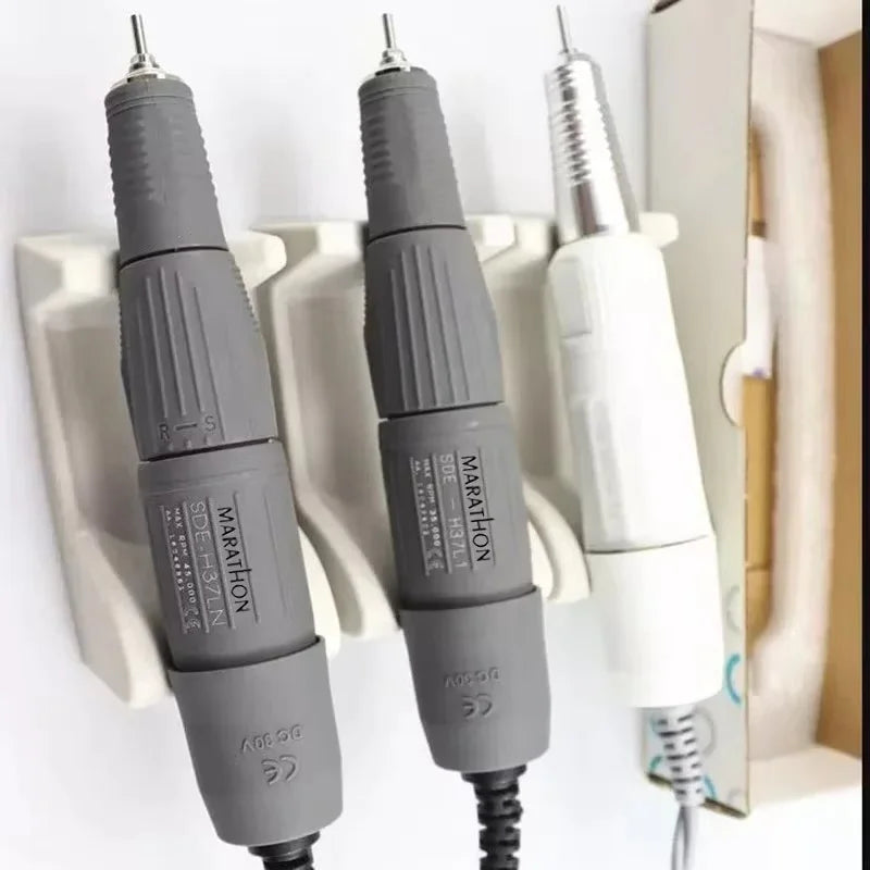 Nail Drill Micromotor Handpiece Options with Listed 2.35mm Bur Size, Twist Tool Exchange and H37LNN, H35SPN or H35SPNN Speed Labels for Manicure Equipment