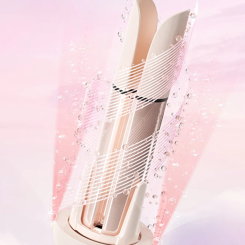 Automatic Curling Iron Set with Ceramic Rotating Styling and Multi-in-1 Bundle Options for At-Home Waves and Curls, US, EU, UK or AU Plug Choices