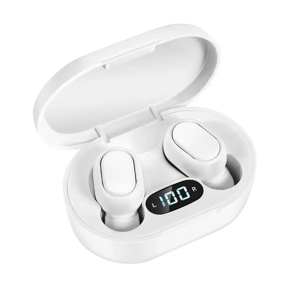 E7S TWS Wireless Earbuds, Bluetooth Earphones with Microphone in White, Blue, Green, Black, Yellow or Pink for Compatible Device Music and Hands-Free Calls