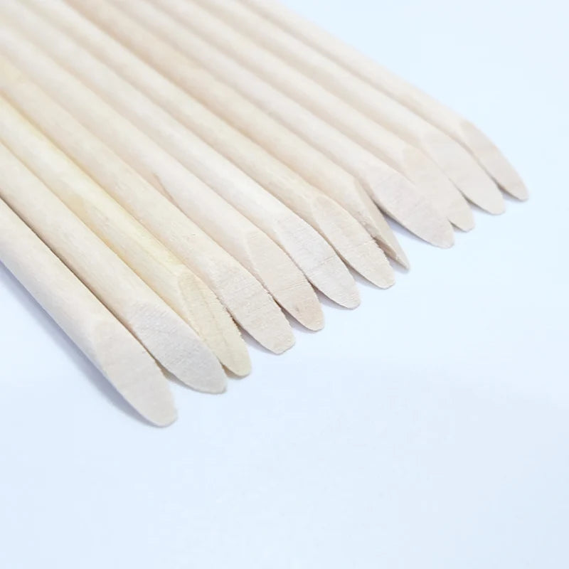 Wooden Cuticle Pusher Sticks by Lurayee, 7.5 to 15cm Length Options for Nail Art Detailing, Rhinestone Placement and Manicure Sticker Application