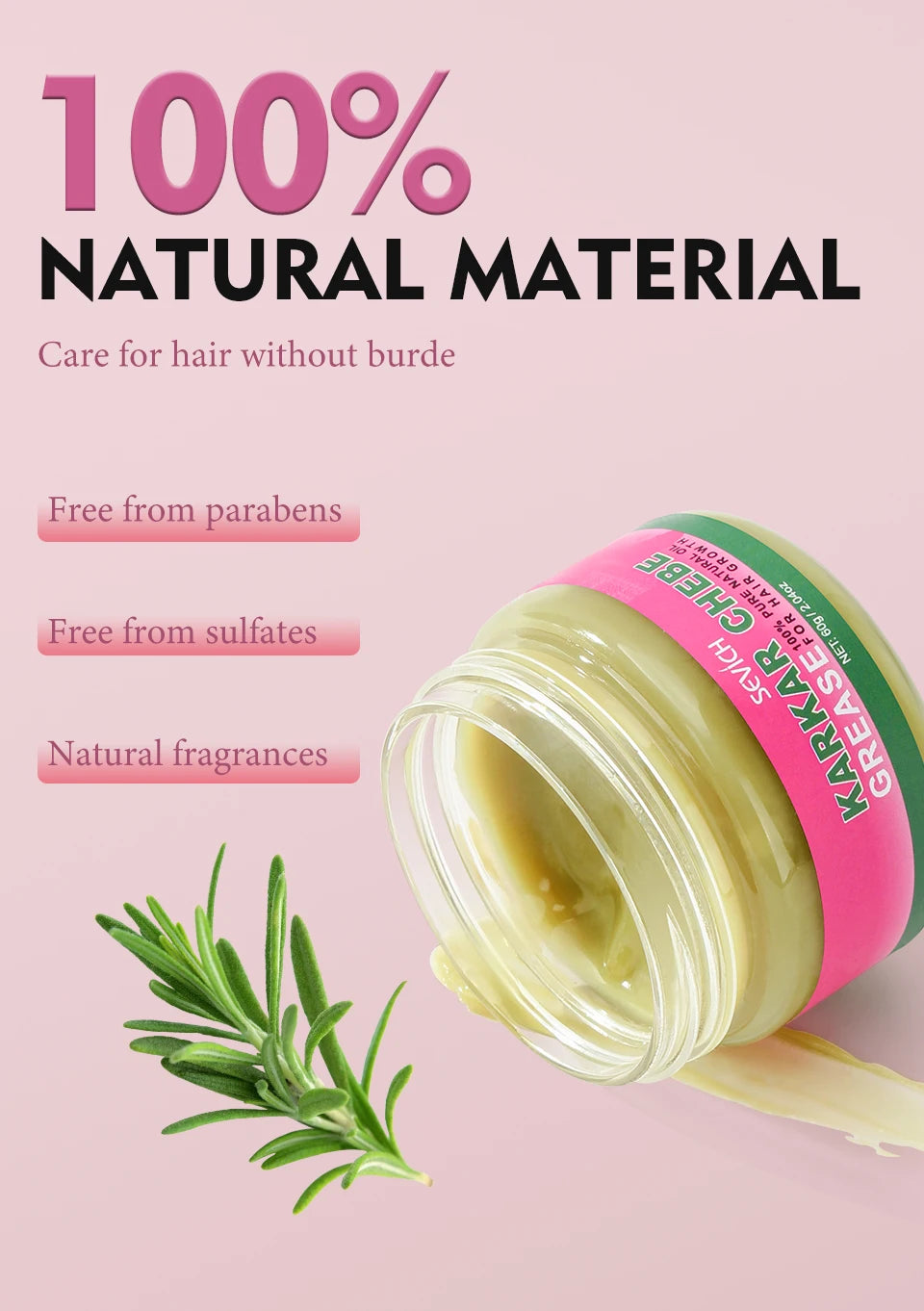 Hair Care Oil and Cream Options with Karkar, Chebe, Batana and Rosemary References, Single 40ml Oil, Single 60g Cream or Set and gift for Cosmetic Grooming