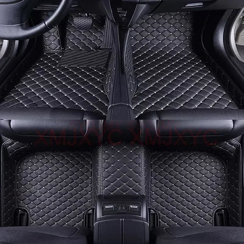 3D Car Floor Mats for Listed Renault Kadjar, Duster, Fluence and Koleos Configurations, Artificial Leather Cabin Covers with Black Single-Piece and Five-Seat Color Options