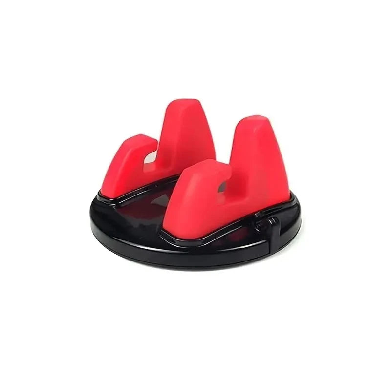 Car Phone Navigation Holder, 360° Rotating Mobile Phone Bracket with Listed Non-Slip Design, Black or Red Options for Compatible Vehicle Phone Positioning