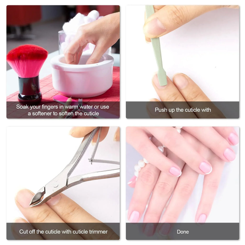 Cuticle Nippers with 1, 2 or 4-Piece Options for Adult Nail Grooming, Manual Manicure and Pedicure Trimming Tools for Professional Nail-Care Supplies