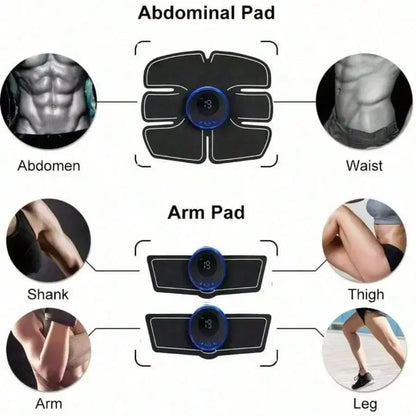 Abs Stimulator with Listed Rechargeable and Wireless Design, Portable Muscle Trainer in Remote black, abdomen Arm or black abdomen Configuration Options