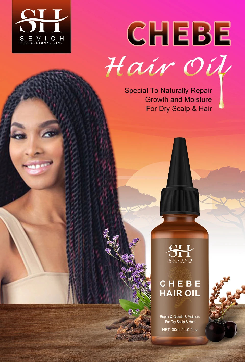 Chebe Hair Care Products with Oil, Spray, Powder-Labeled and Hair Mask Options, 10ml or 30ml Spray and 100g Mask Selections for Cosmetic Hair Routines