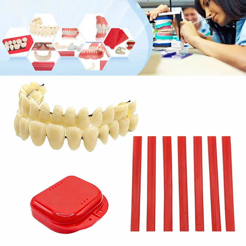 Dental Teaching Materials Kit with Resin Practice Teeth and Wax Strip or Sheet Options, Six Set Choices with Selected Plaster Models for Supervised Lab Learning
