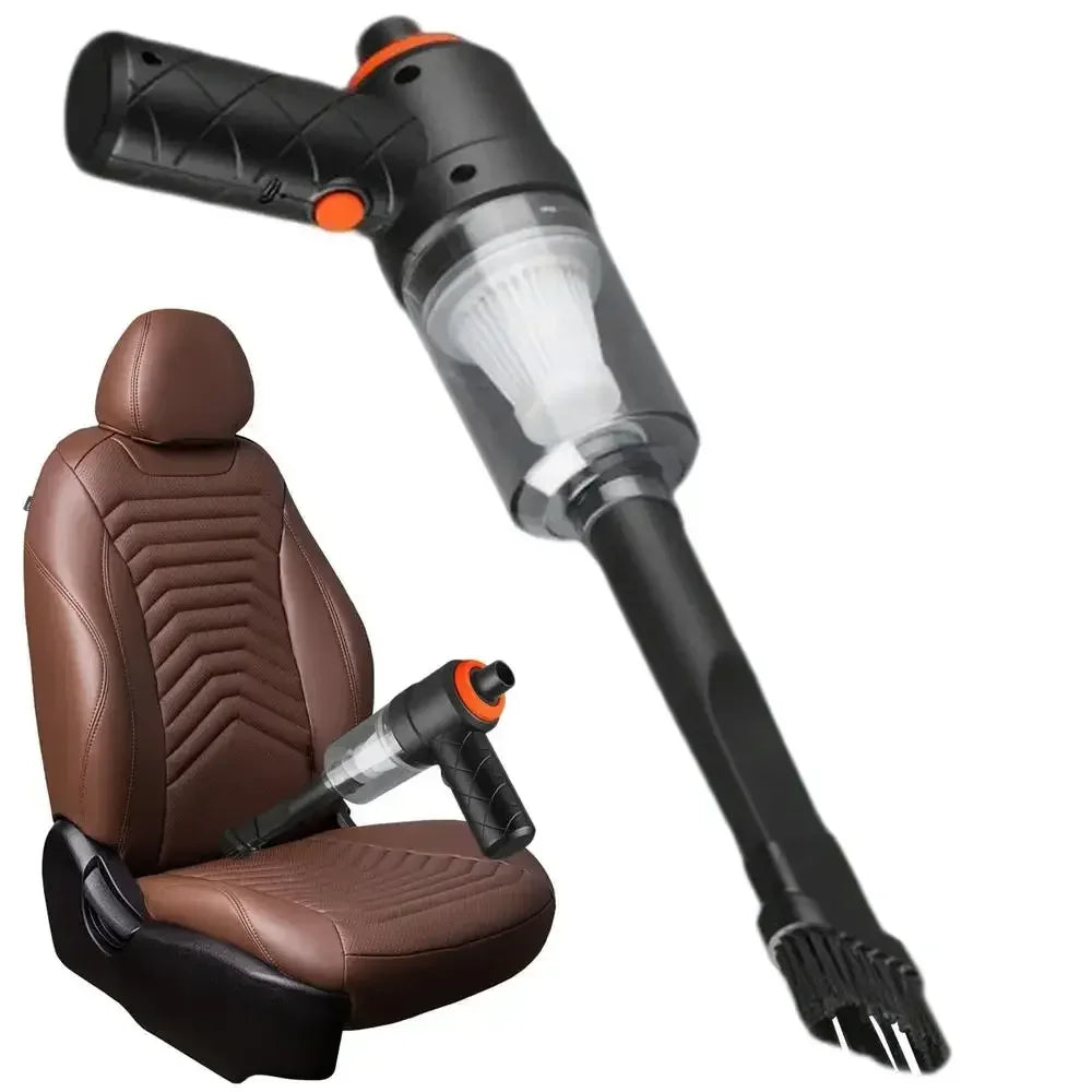 Black Mini Cordless Car Vacuum Cleaner with USB Charging, Listed 1200mAh Battery and 9000Pa Suction Reference for Vehicle Interior and Household Spot Cleaning