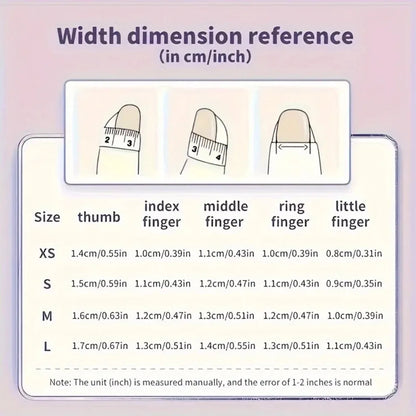 Black and White Press-On Nails with Rabbit and Bow Decorations, 10-Piece Gothic Minimalist False Nail Set in SJ116 XS, S or M Options for Daily and Party Looks